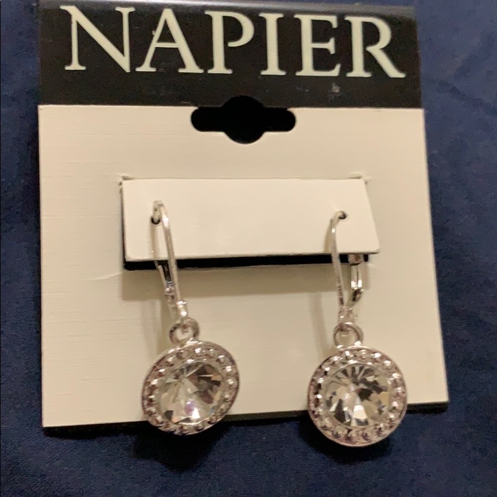 Napier earrings, crystal in the middle